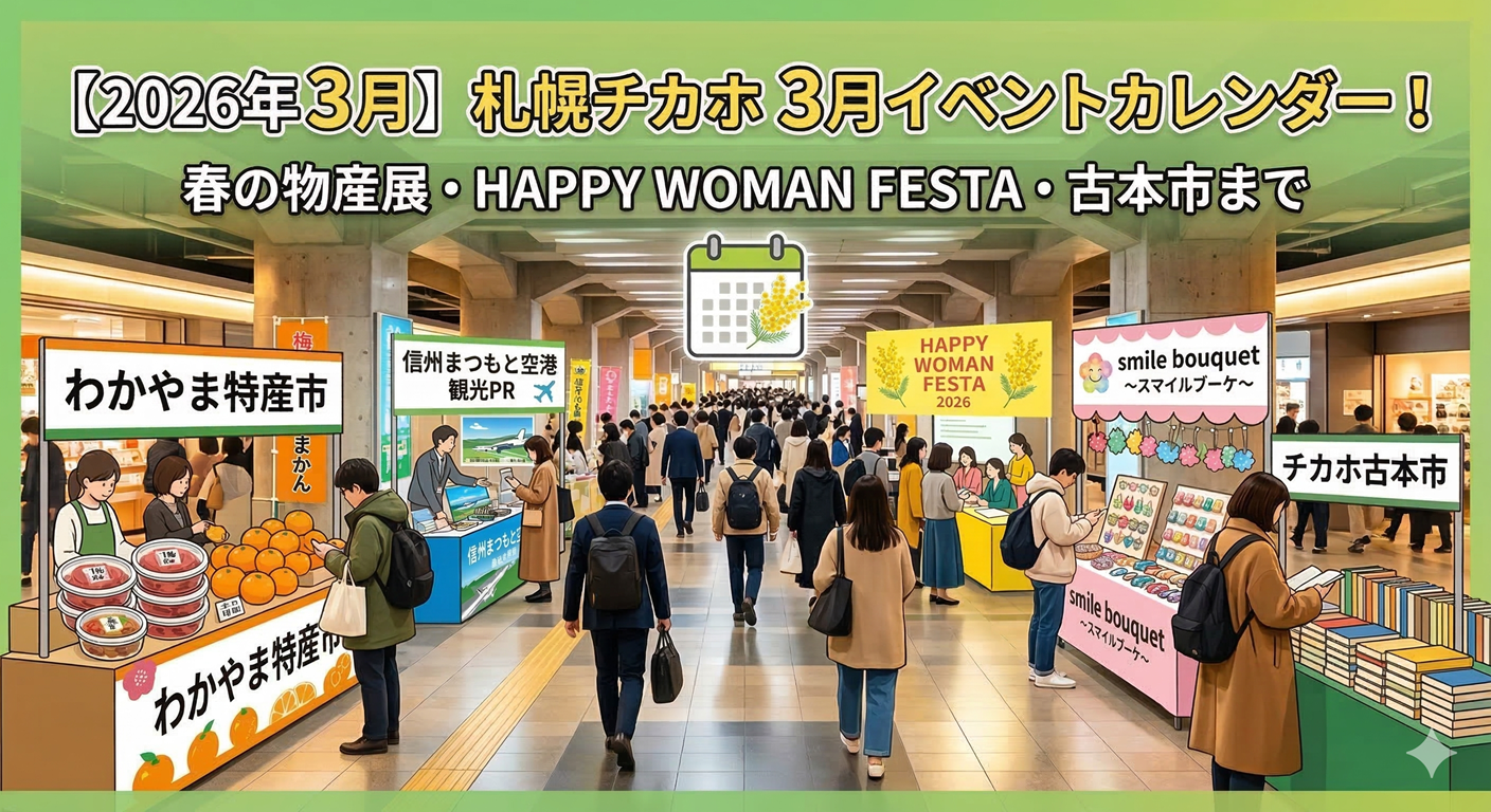 【2026年3月】札幌チカホ3月イベントカレンダー！春の物産展からライフスタイル催事まで