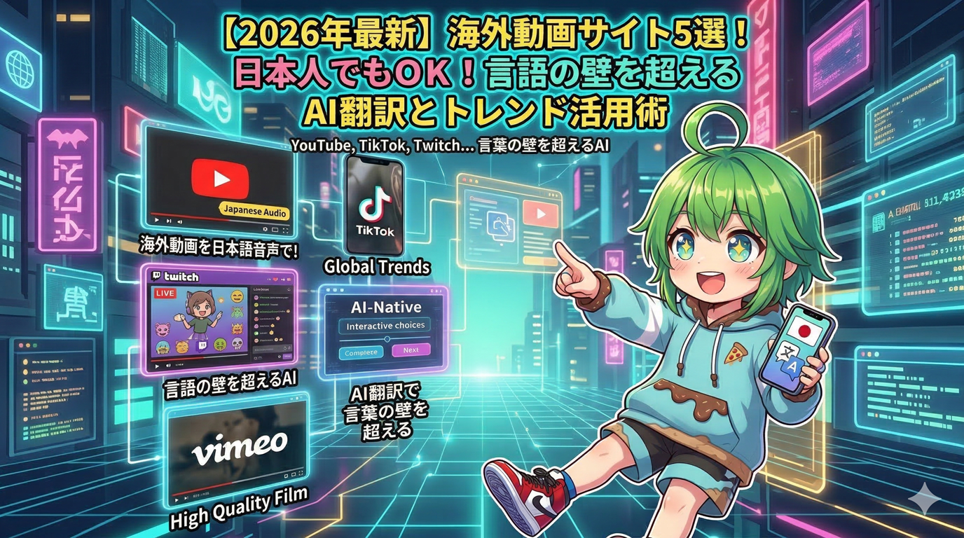 【2026年最新】日本人も楽しめる海外動画サイト5選！AI翻訳が変える最新視聴トレンドと活用術