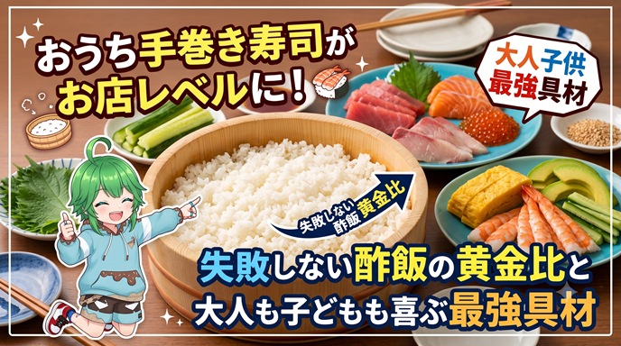 おうち手巻き寿司がお店レベルに！