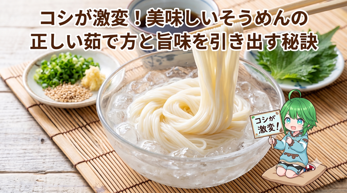 コシが激変！美味しいそうめんの正しい茹で方と旨味を引き出す秘訣