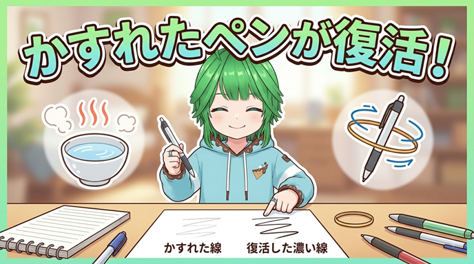書けないボールペンが復活！