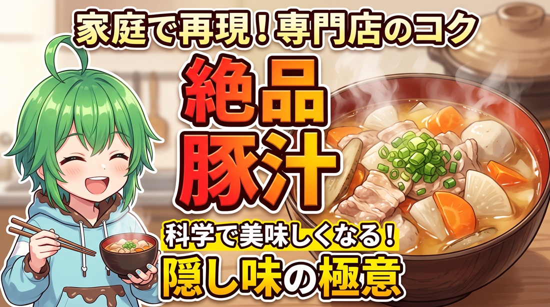 具だくさんで体が芯から温まる！出汁と根菜の旨味が溶け込む「絶品豚汁」美味しくなる隠し味の極意