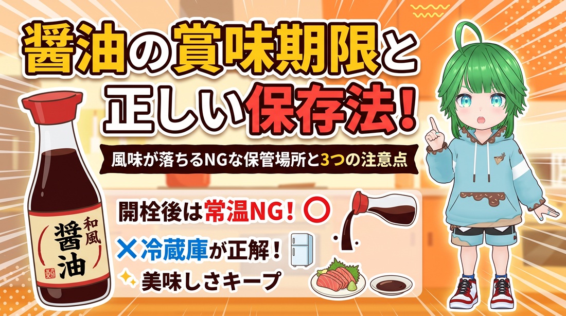 醤油の賞味期限と正しい保存法！風味が落ちるNGな保管場所と3つの注意点